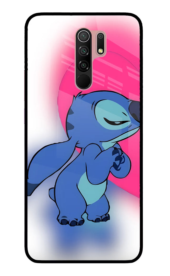 Stitch Hug Redmi 9 Prime/Poco M2/M2 reloaded Glass Case