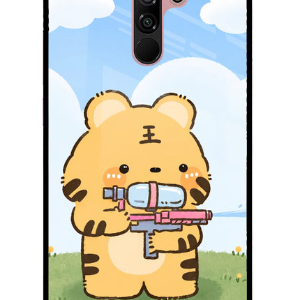 Tiger Treat Redmi 9 Prime/Poco M2/M2 reloaded Glass Case