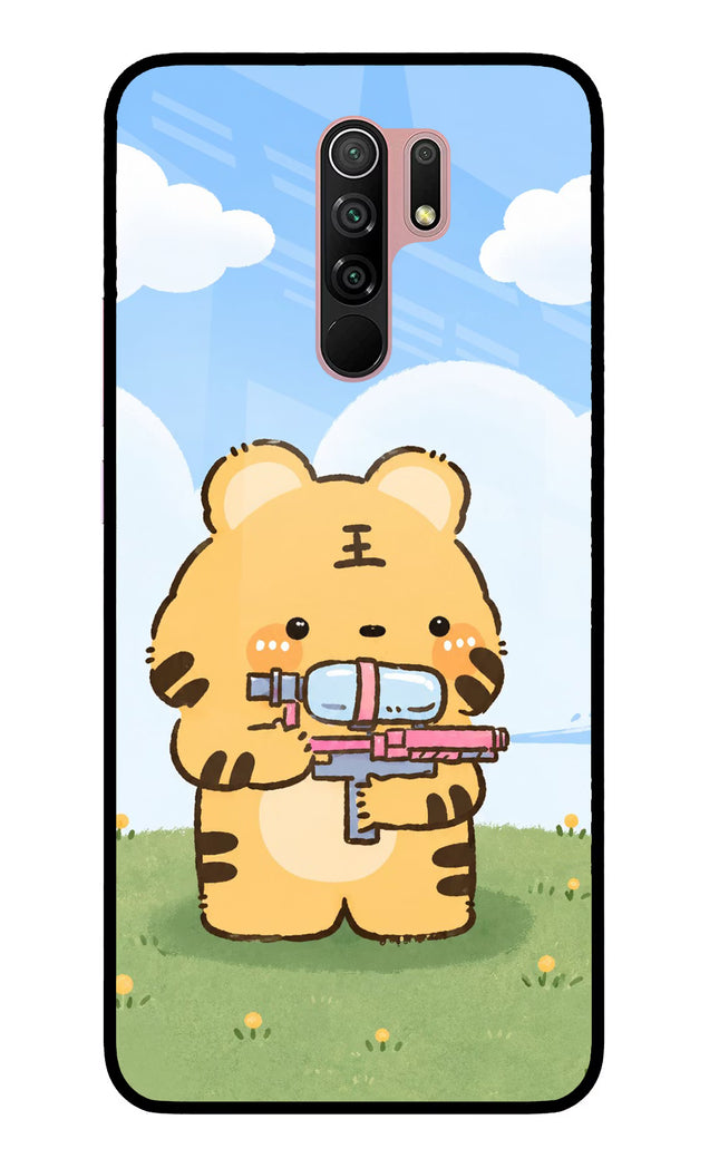 Tiger Treat Redmi 9 Prime/Poco M2/M2 reloaded Glass Case
