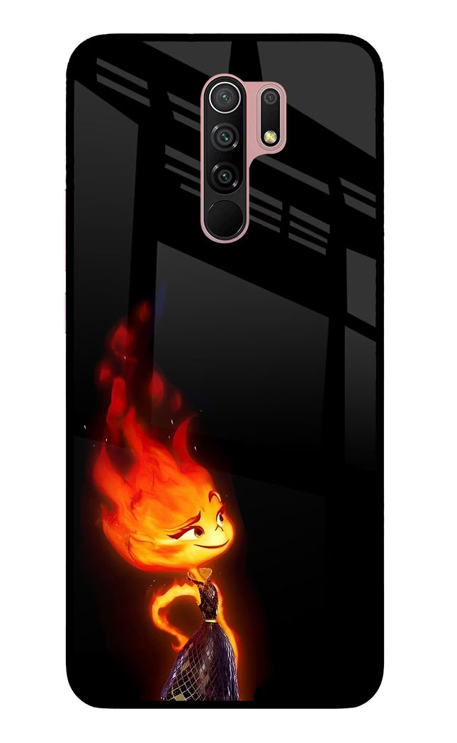 Ember Flame Redmi 9 Prime/Poco M2/M2 reloaded Glass Case