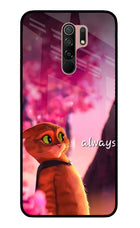 Always Cat Redmi 9 Prime/Poco M2/M2 reloaded Glass Case
