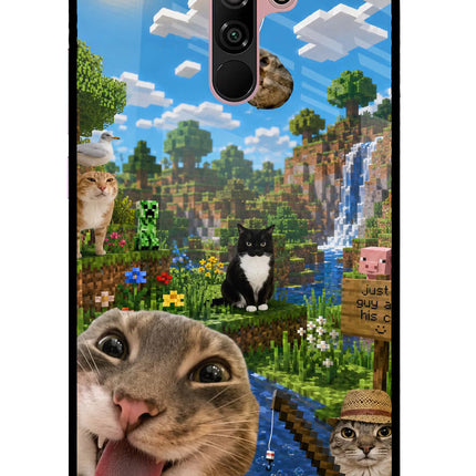 Minecraft Cat Chaos Redmi 9 Prime/Poco M2/M2 reloaded Glass Case