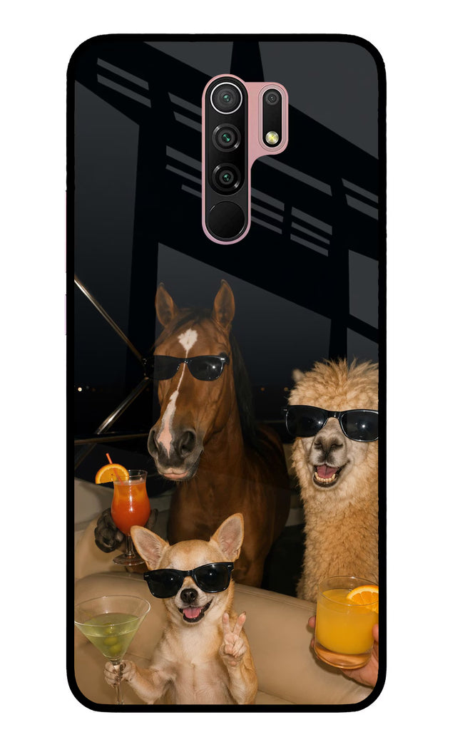 Party Squad Redmi 9 Prime/Poco M2/M2 reloaded Glass Case