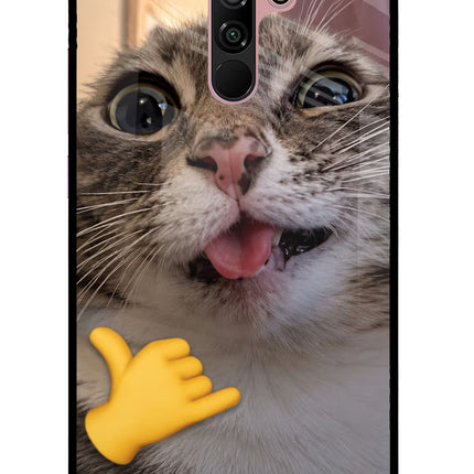 Silly Cat Call Redmi 9 Prime/Poco M2/M2 reloaded Glass Case