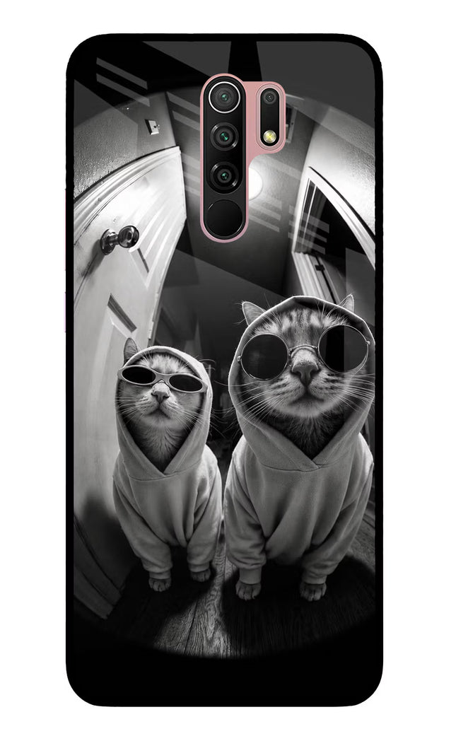 Hood Cats Redmi 9 Prime/Poco M2/M2 reloaded Glass Case