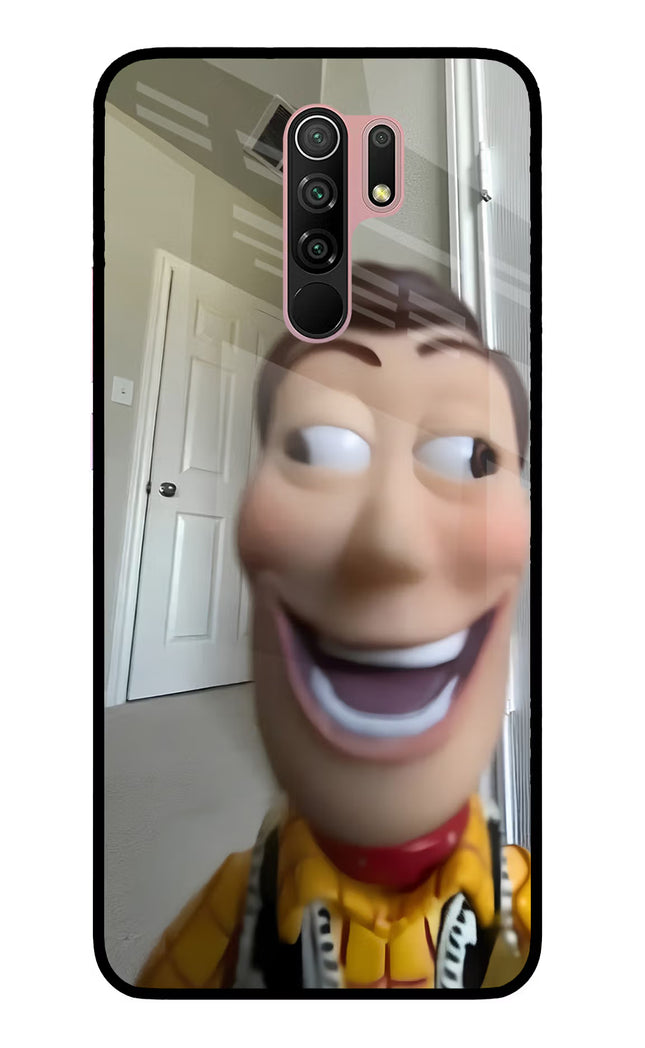 Side Eye Woody Redmi 9 Prime/Poco M2/M2 reloaded Glass Case