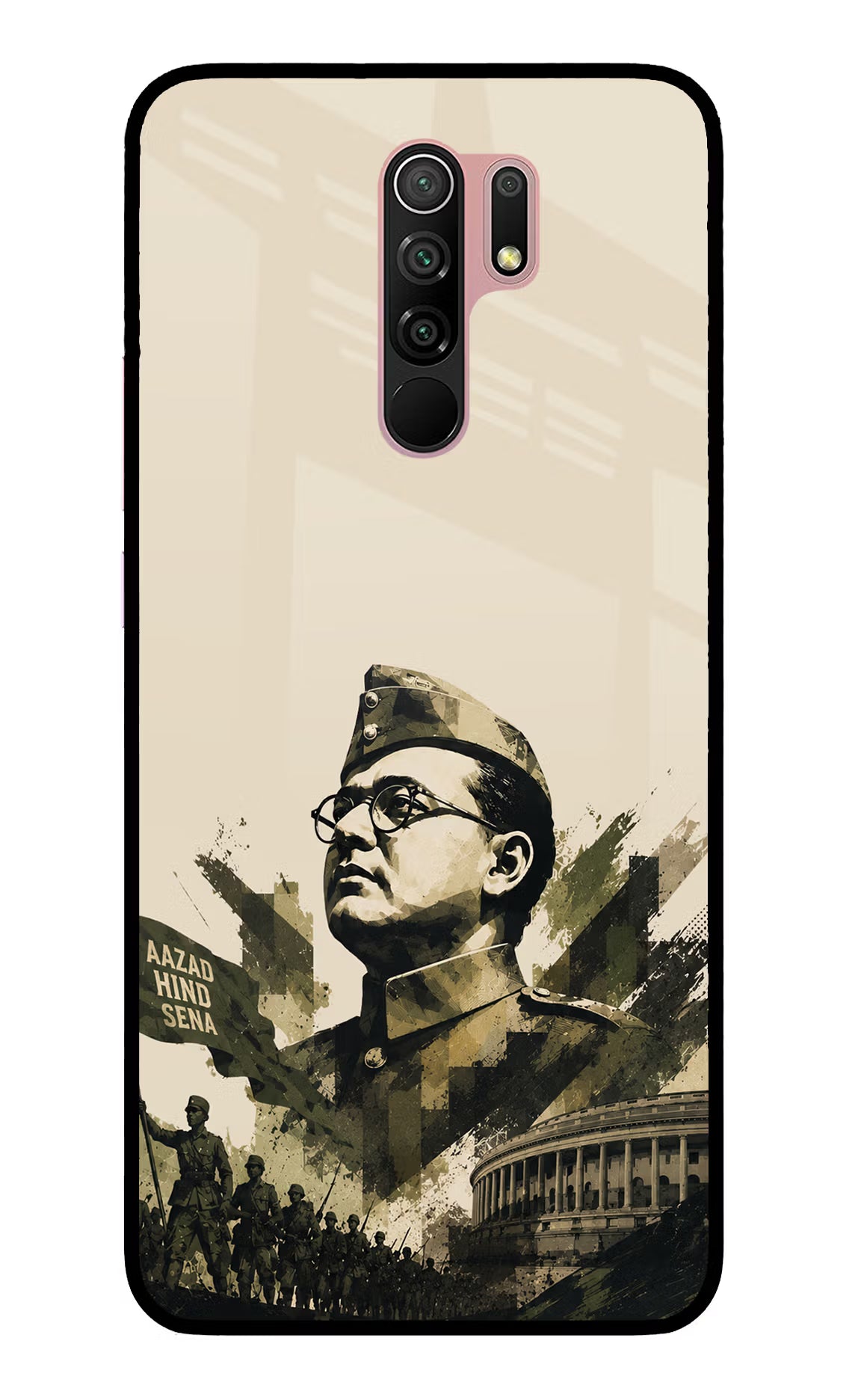 Netaji Rising Redmi 9 Prime/Poco M2/M2 reloaded Glass Case