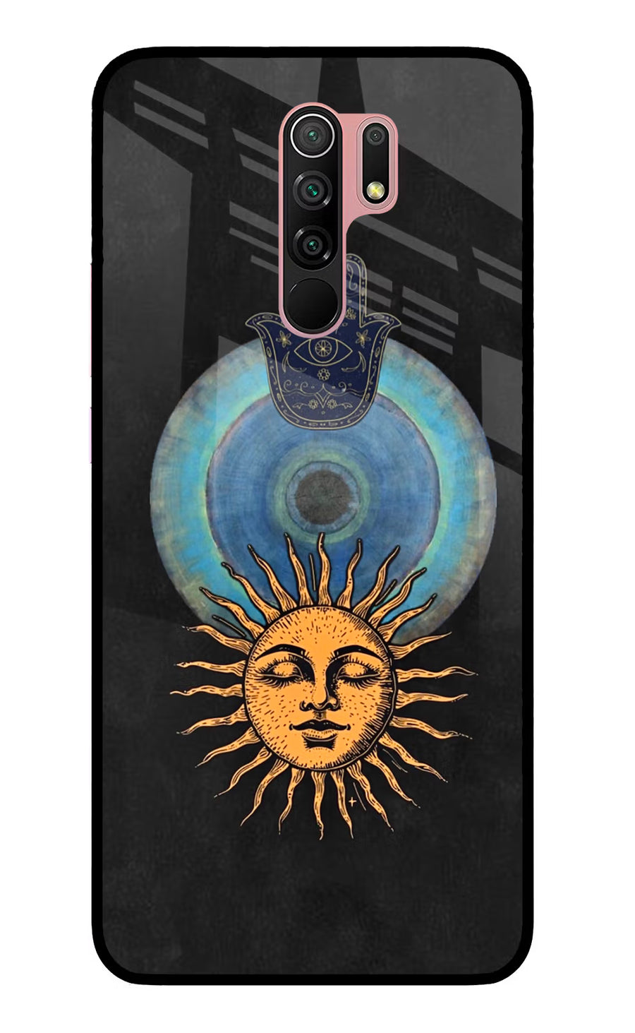 Divine Sun Redmi 9 Prime/Poco M2/M2 reloaded Back Cover, Glass case