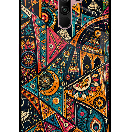 Folk Print Redmi 9 Prime/Poco M2/M2 reloaded Glass Case