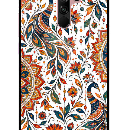 White Mayura Redmi 9 Prime/Poco M2/M2 reloaded Glass Case