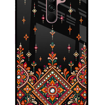 Noir Mehfil Redmi 9 Prime/Poco M2/M2 reloaded Glass Case