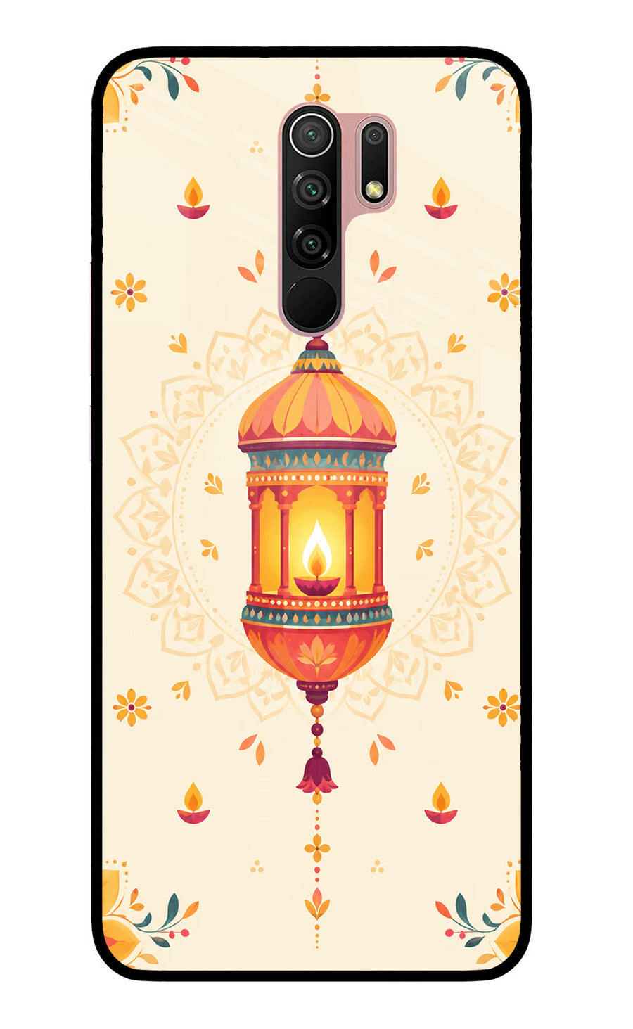 Golden Lantern Redmi 9 Prime/Poco M2/M2 reloaded Back Cover, Glass case