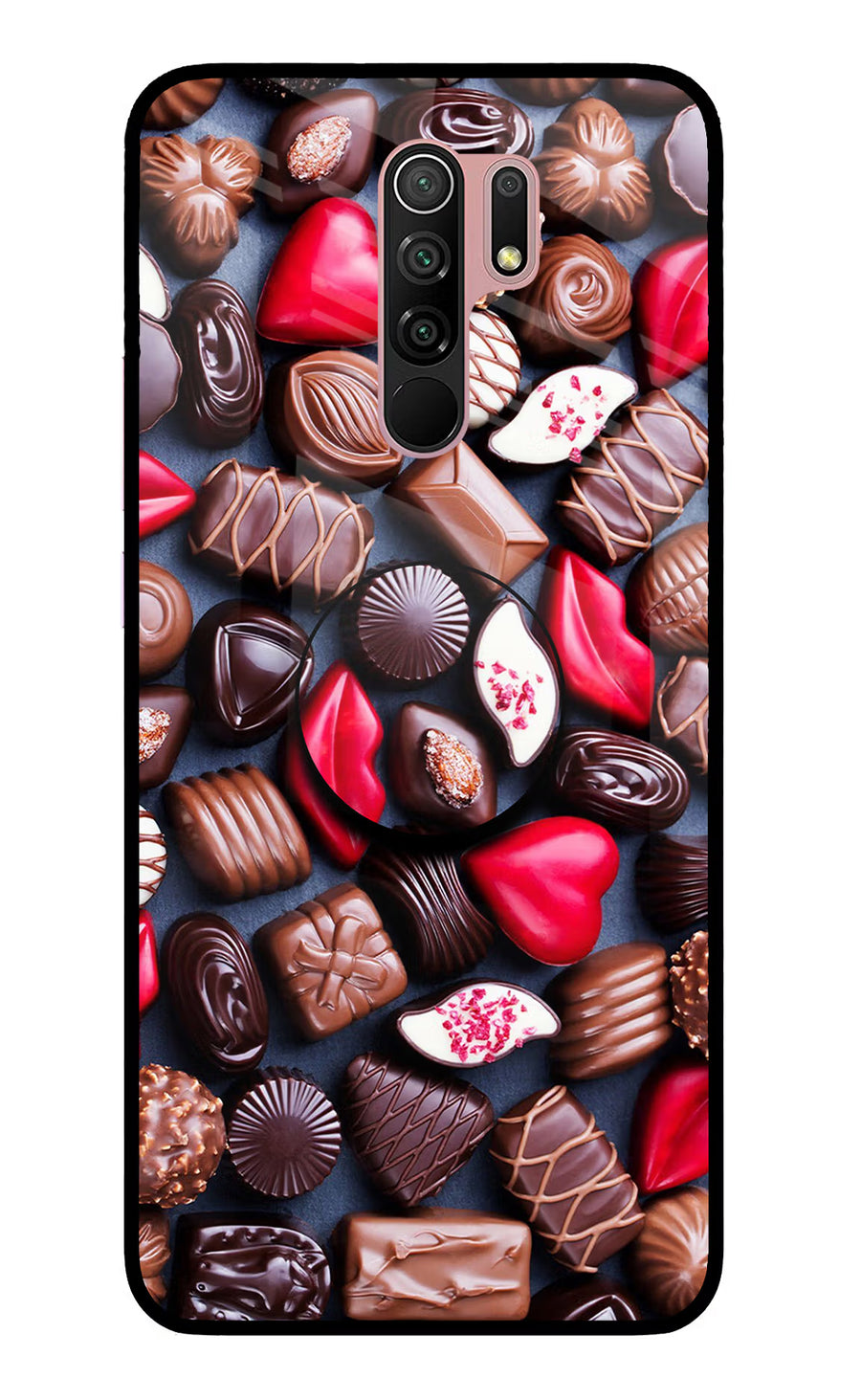 Chocolates Redmi 9 Prime/Poco M2/M2 reloaded Pop Case, Glass case