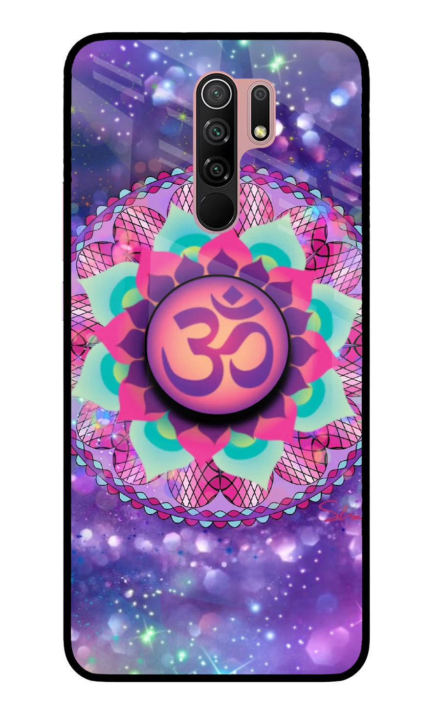 Om Purple Redmi 9 Prime/Poco M2/M2 reloaded Pop Case, Glass case