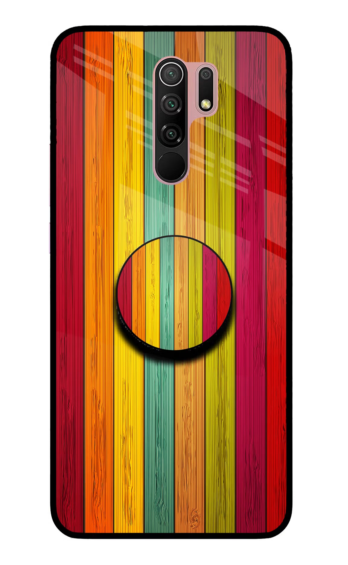 Multicolor Wooden Redmi 9 Prime/Poco M2/M2 reloaded Pop Case by Casekaro