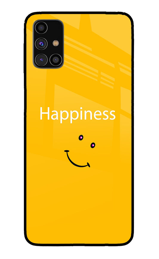 Happiness With Smiley Samsung M31s Glass Case