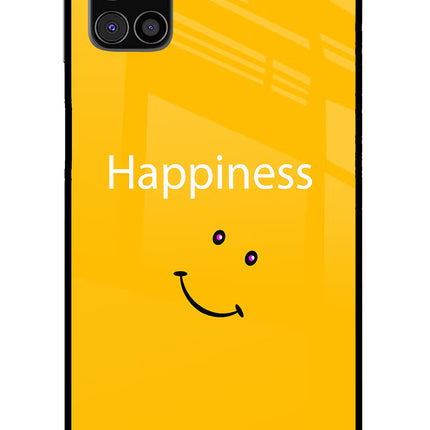 Happiness With Smiley Samsung M31s Glass Case Back Cover by Casekaro