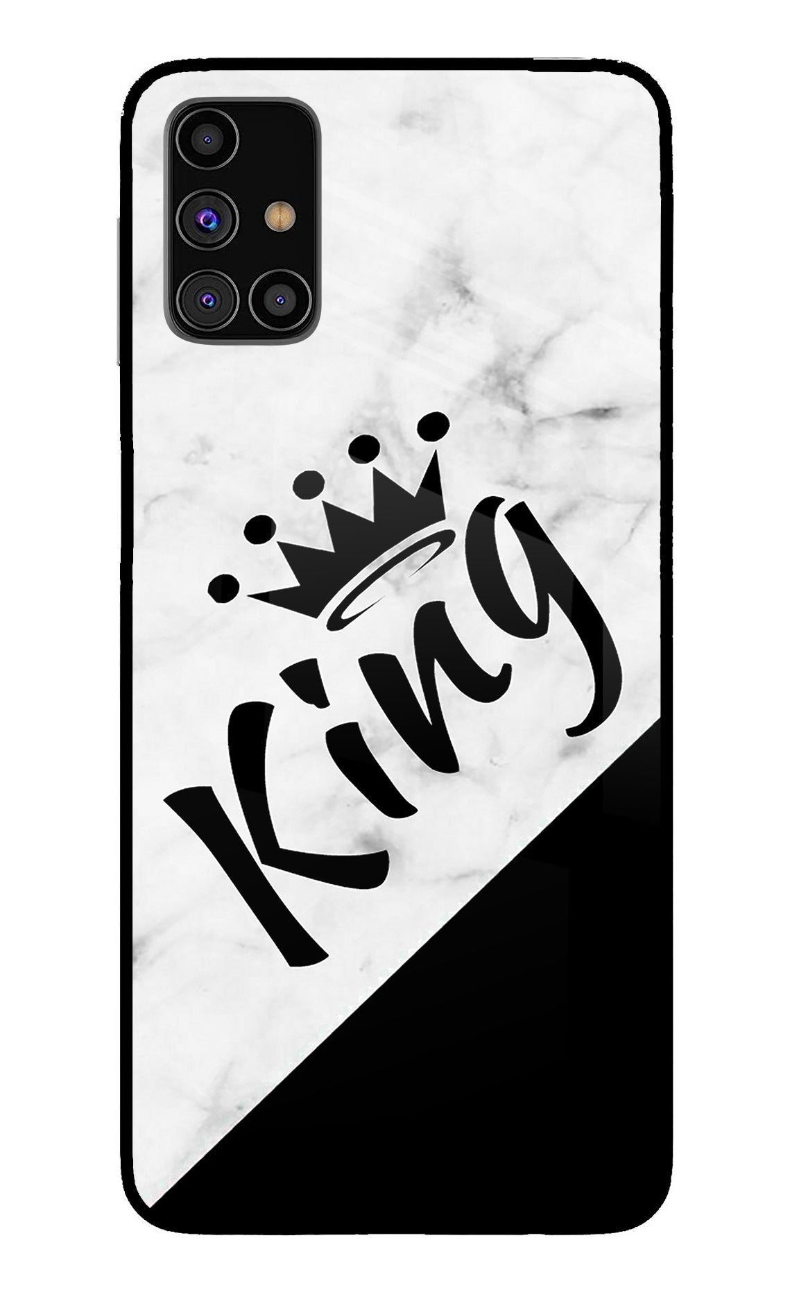 King Samsung M31s Glass Case