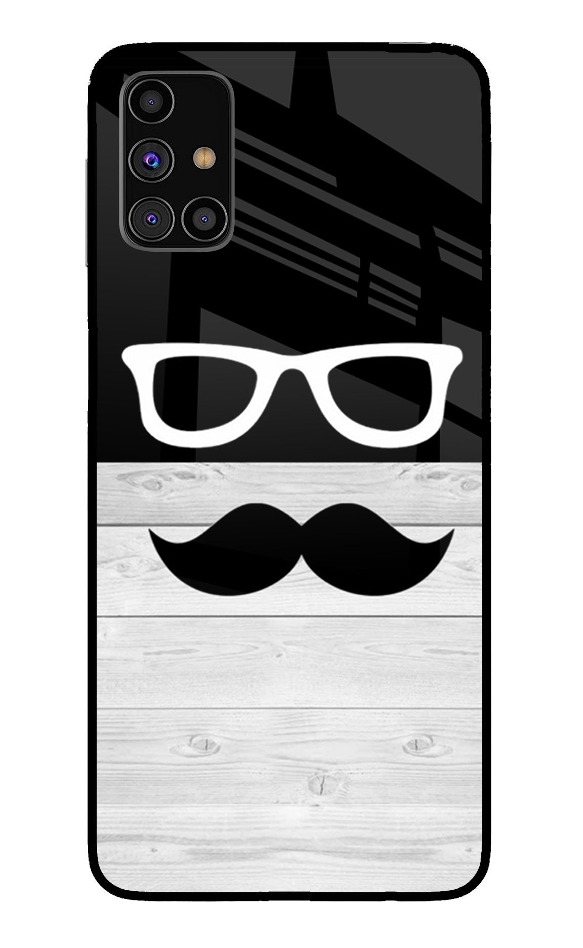 Mustache Samsung M31s Glass Case