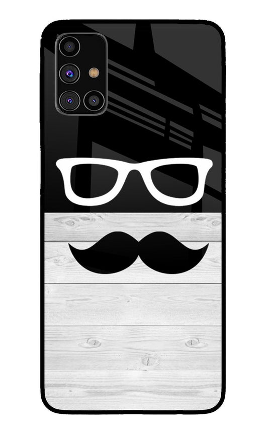 Mustache Samsung M31s Glass Case
