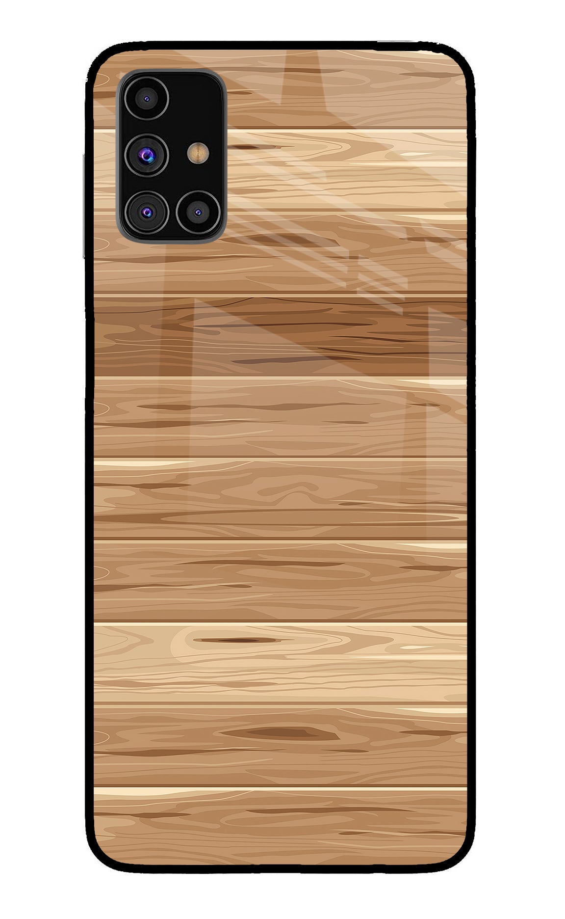 Wooden Vector Samsung M31s Glass Case