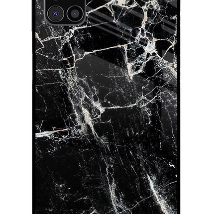 Black Marble Texture Samsung M31s Glass Case