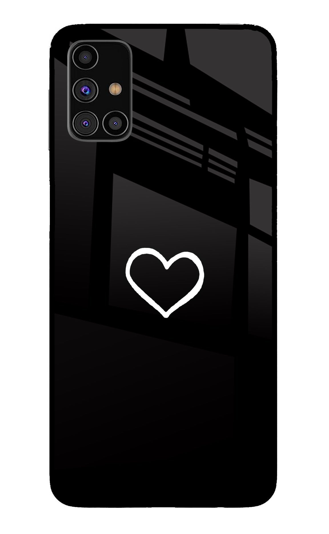 Heart Samsung M31s Glass Case