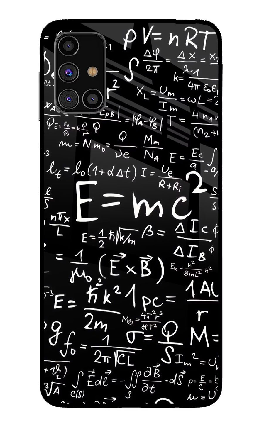 Physics Formula Samsung M31s Back Cover, Glass case
