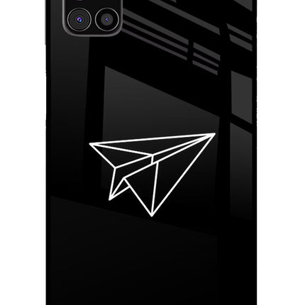 Paper Plane White Samsung M31s Glass Case Back Cover by Casekaro