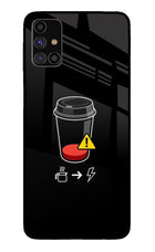 Coffee Samsung M31s Glass Case