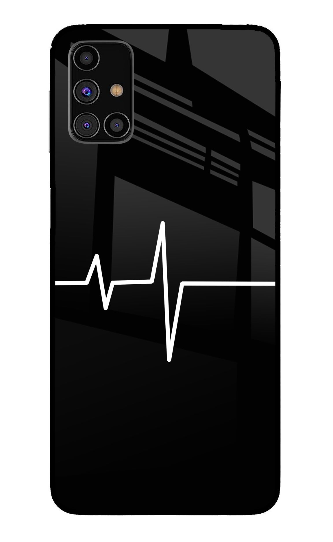 Heart Beats Samsung M31s Glass Case