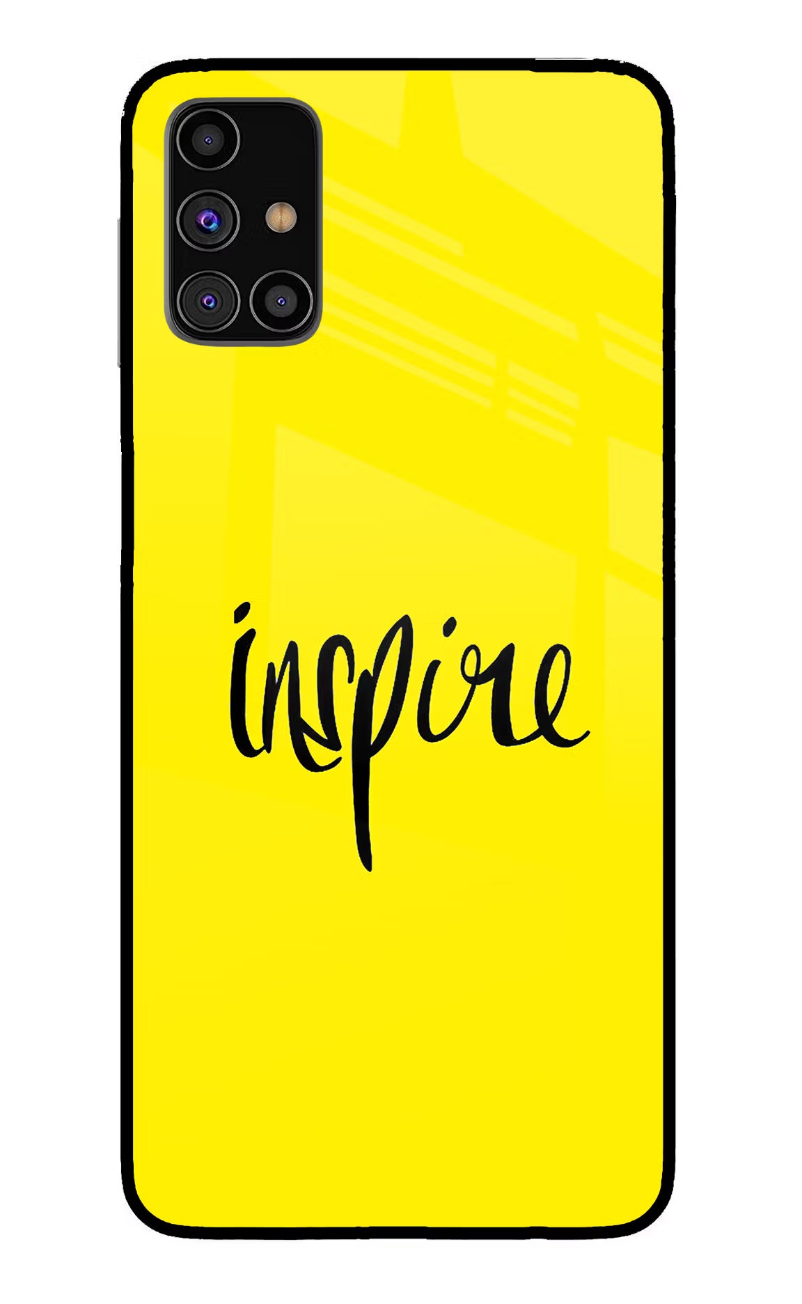 Inspire Samsung M31s Glass Case Back Cover by Casekaro