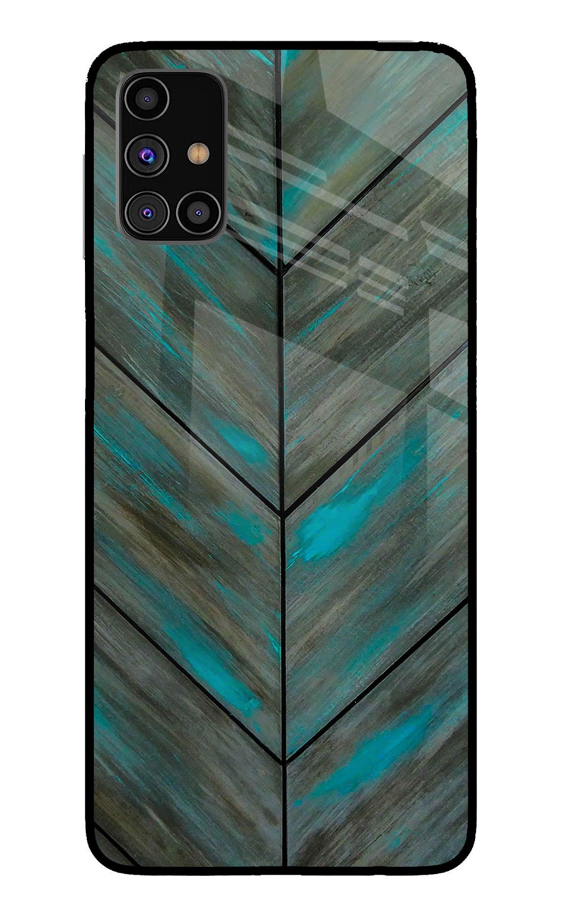 Pattern Samsung M31s Glass Case