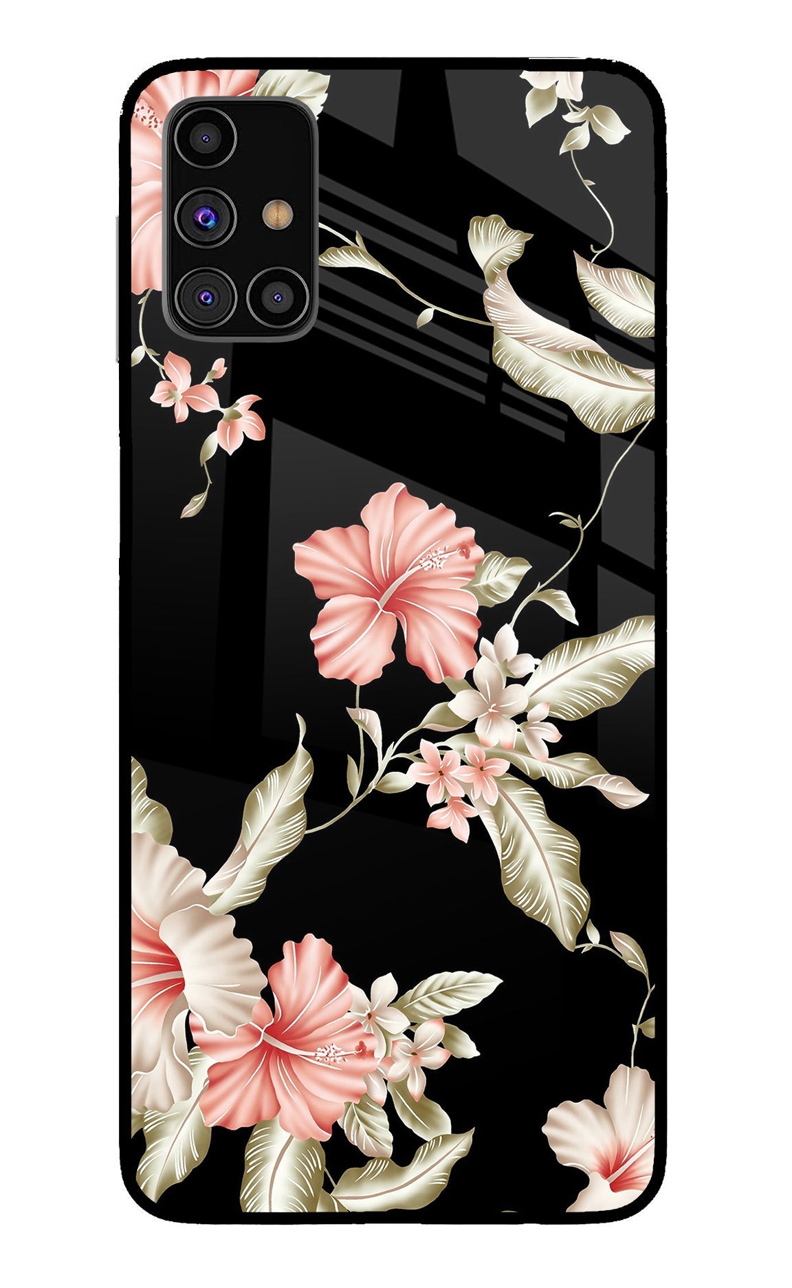 Flowers Samsung M31s Glass Case