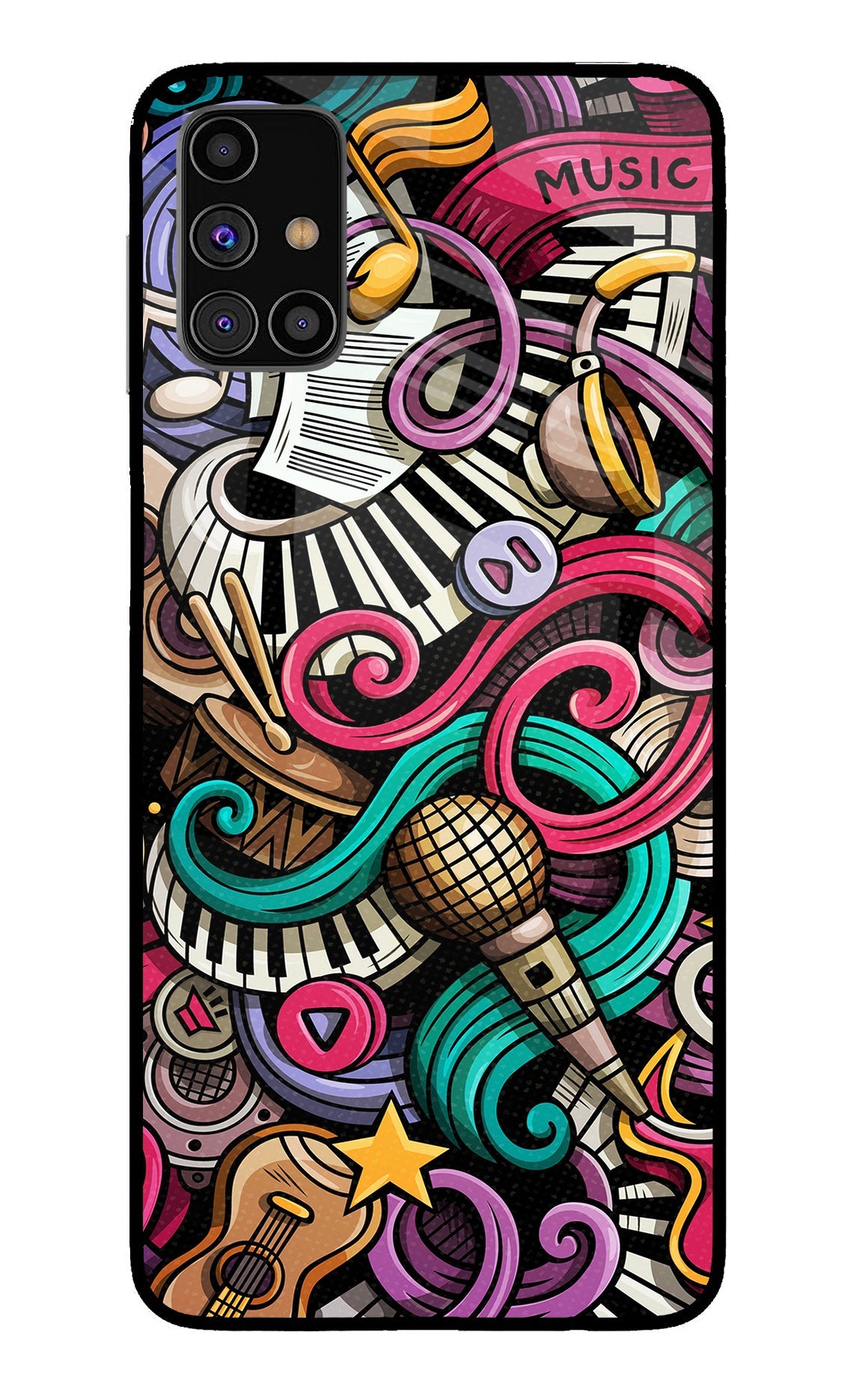 Music Abstract Samsung M31s Back Cover