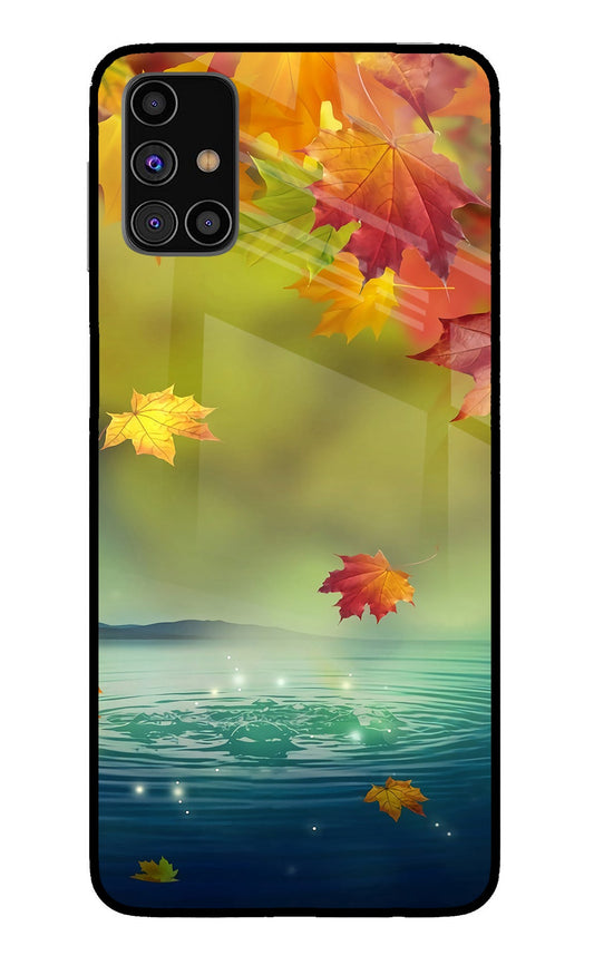 Flowers Samsung M31s Glass Case