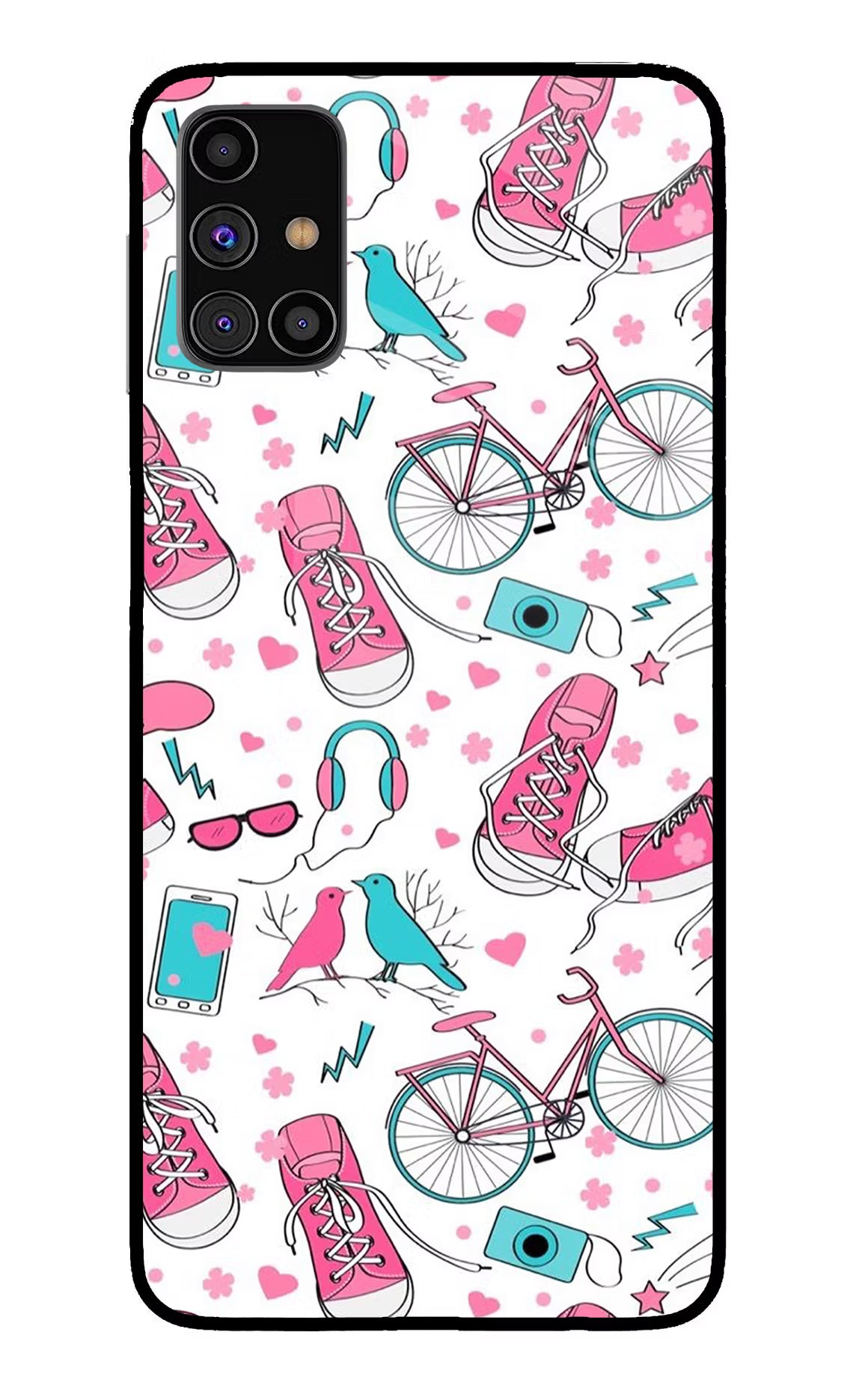 Artwork Samsung M31s Glass Case Back Cover by Casekaro