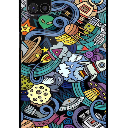 Space Abstract Samsung M31s Glass Case Back Cover by Casekaro