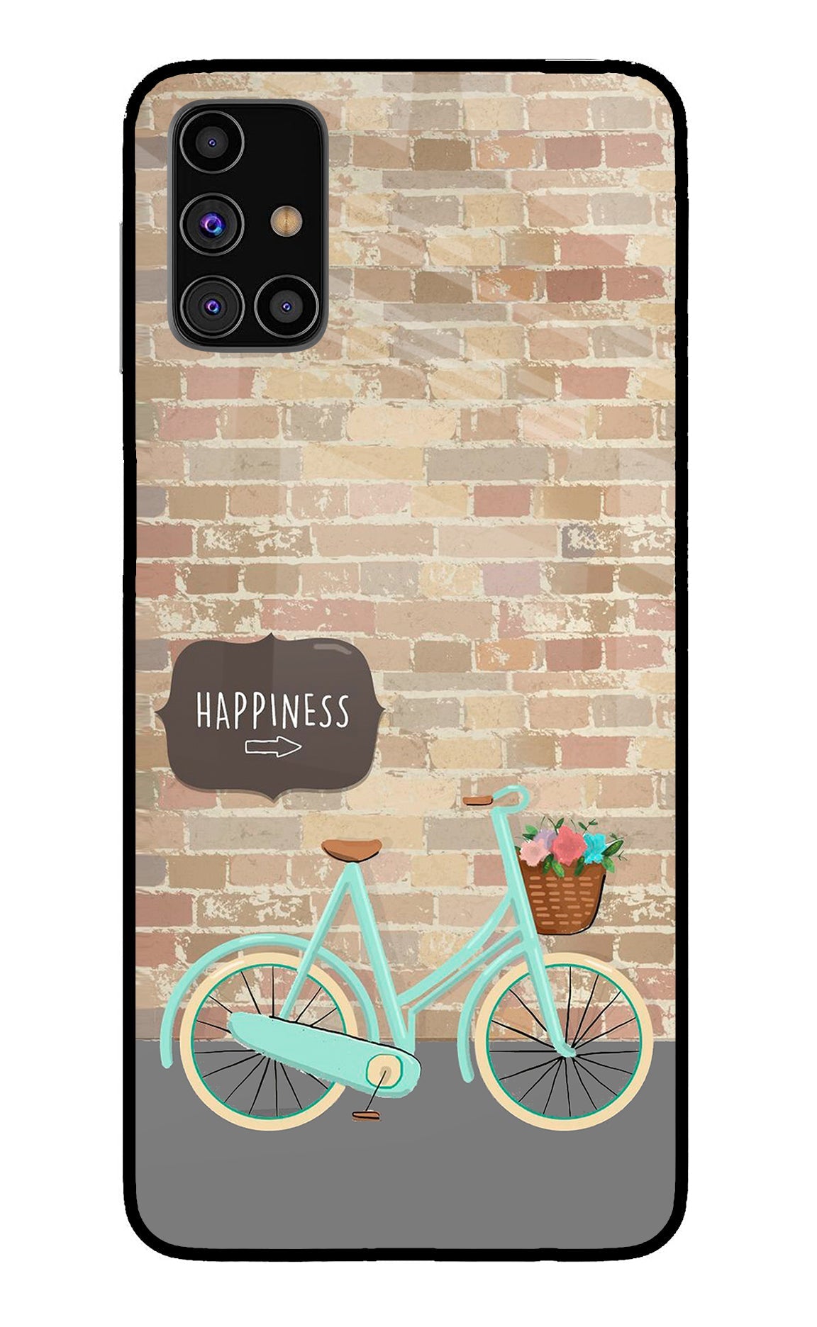 Happiness Artwork Samsung M31s Glass Case