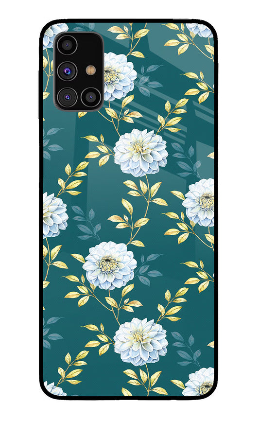 Flowers Samsung M31s Glass Case