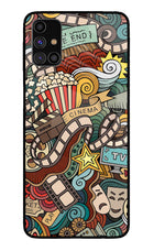 Cinema Abstract Samsung M31s Glass Case Back Cover by Casekaro