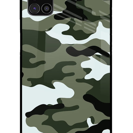Camouflage Samsung M31s Glass Case Back Cover by Casekaro