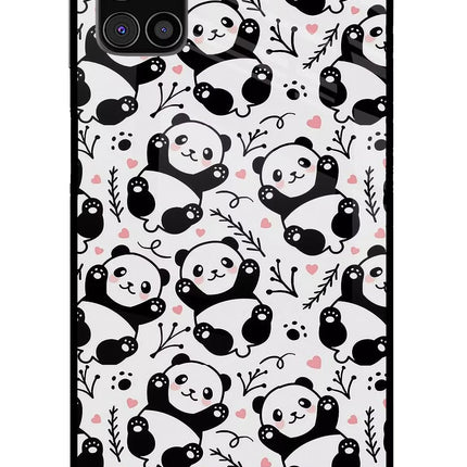 Cute Panda Samsung M31s Glass Case