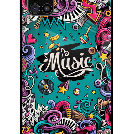 Music Graffiti Samsung M31s Glass Case Back Cover by Casekaro