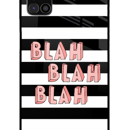 Blah Blah Blah Samsung M31s Glass Case Back Cover by Casekaro
