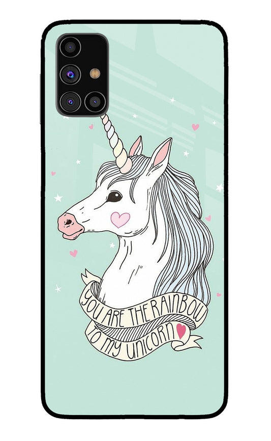Unicorn Wallpaper Samsung M31s Glass Case