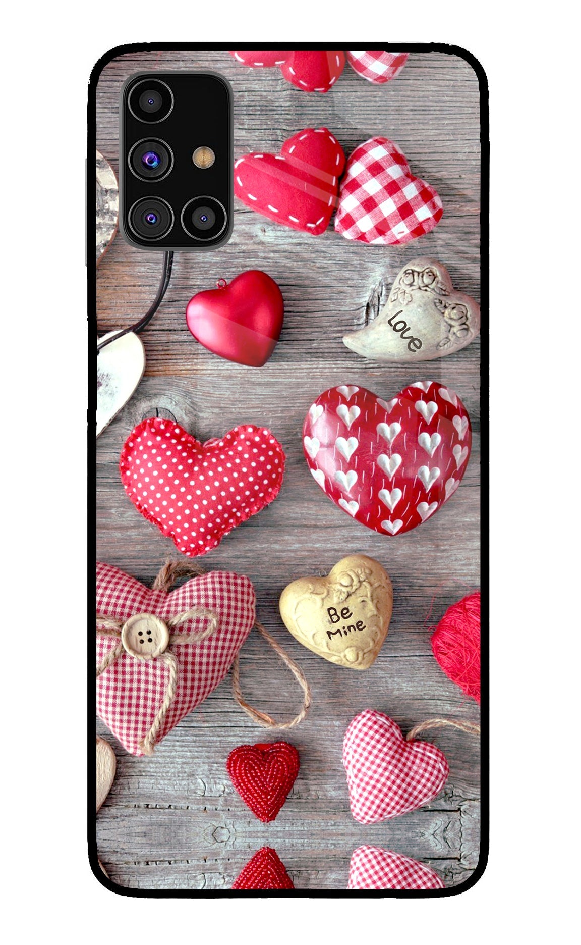 Love Wallpaper Samsung M31s Glass Case