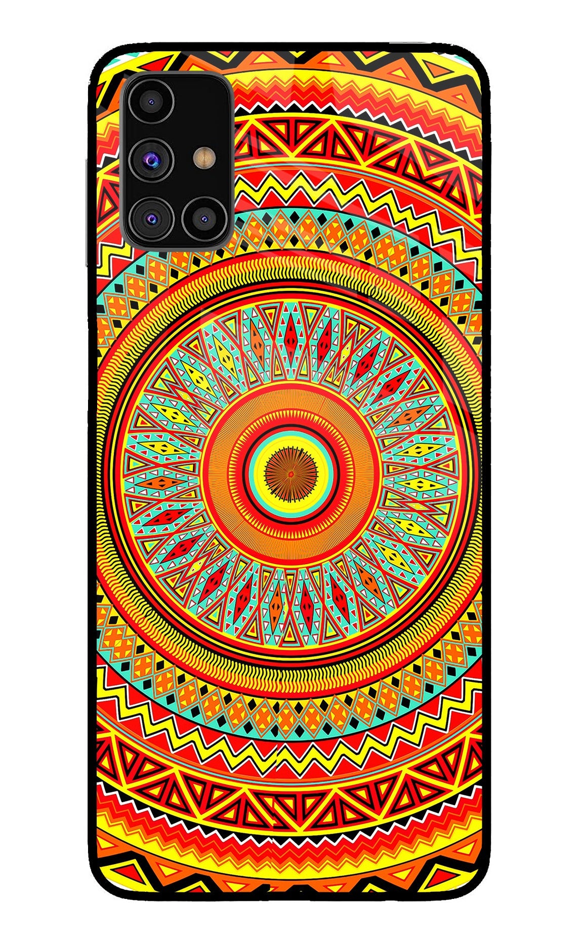 Mandala Pattern Samsung M31s Glass Case