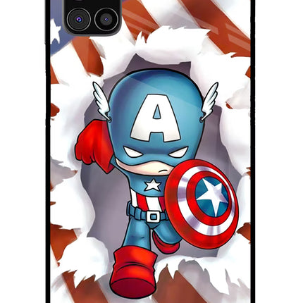 Captain America Samsung M31s Glass Case Back Cover by Casekaro
