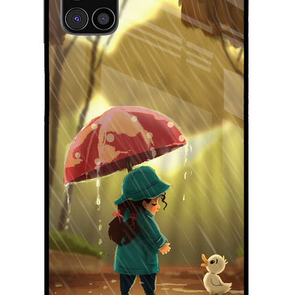 Rainy Day Samsung M31s Glass Case